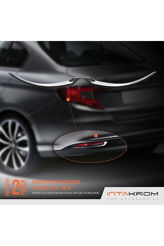 intakrom Fiat Egea Krom Reflektör Çerçevesi 2 Parça 2015 ve Üzeri - Sd N11.5711