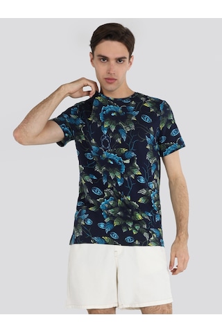 Colin'S Regular Fit Bisiklet Yaka Baskılı Yeşil Erkek Kısa Kol Tişört Cl1062677_Q1.V1_Grn