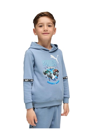 Puma X Hot Wheels Graphic Mavi Unisex Çocuk Sweatshirt 000000000102278297 Mavi