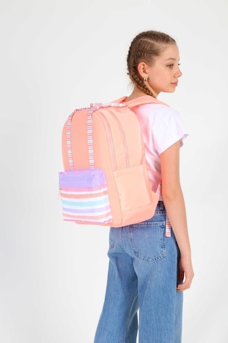 Kaukko Double Stripe Sırt Çantası Salmon K1766