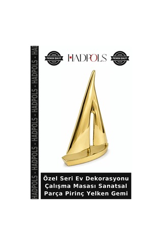 Özel Seri Ev Dekorasyonu Çalışma Masası Sanatsal Parça Pirinç Yelken Gemi