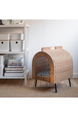 Ikea Utsadd Kedi Evi, Rattan, 36x42x53 Cm Çok Renkli