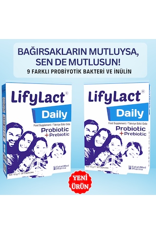 Daily Probiyotik, Prebiyotik, 30 Kapsül ,2 Avantaj Seti