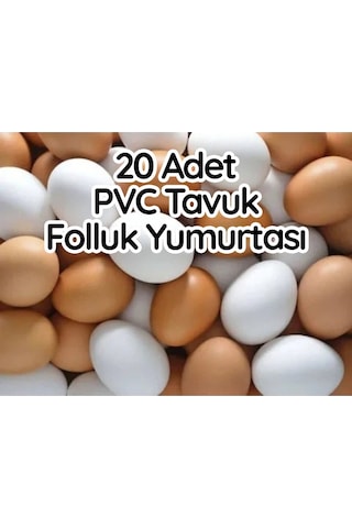 Plastik Sahte Tavuk Yumurtası Tavuk Folluk Yapay Yumurta 20 Adet