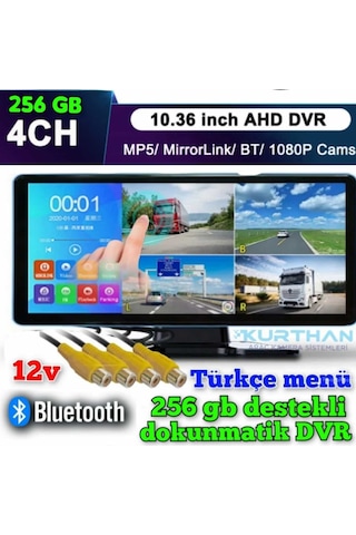 Dokunmatik Ekran 10,36 İnç 4k Bluetooth Mp5 Kamerasız