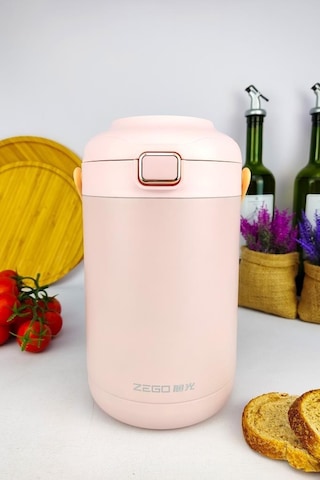 Digithome YK1412 Paslanmaz Çelik Hazneli Yemek Termosu Pembe 2000 ML