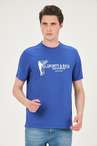 Erkek Basic T-shirt Tşört Mavi
