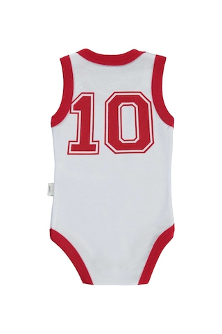 Civil Baby Türkiye Baskılı 0-3 Yaş Çıtçıtlı Badi - Beyaz