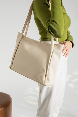 Nou Çift Saplı Salaş Model Vintage Shopper El Ve Omuz Çantası