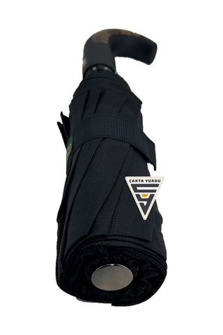 April A-226g A3 Baston Sap 10 Telli Tam Otomatik Şemsiye Siyah