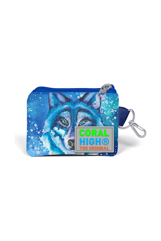 Coral High Kids Lacivert Mavi Kurt Desenli Bozuk Para Çantası 21843 Çok Renkli