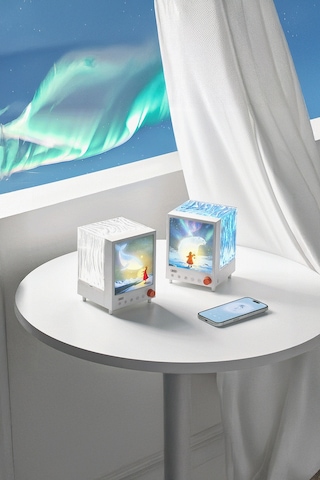 Xo-oz14 Aurora 1200mah Projeksiyon Ortam Aydınlatması Gece Lambası Ve Hoparlör