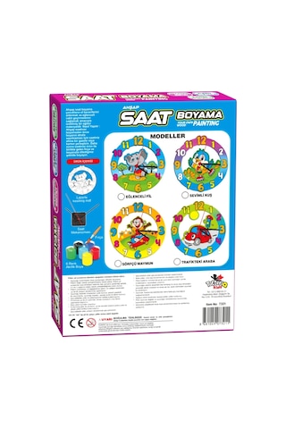 Ahşap Saat Boyama Boyama Etkinlik Seti