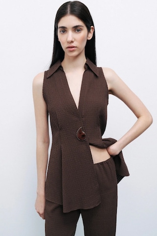 N25yn6132 Nocturne Bluz Kahve Rengi