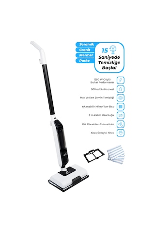Pirantech CB-702 1250 W Buharlı Mop Halı Ve Sert Zemin Temizleyici