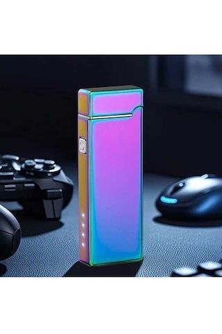 Trendooze Renkli Şarj Edilebilir Rüzgara Dayanıklı Çift Arklı Kamp Çakmağı Acil Durum Sinyalleri Çok Renkli Çok Renkli