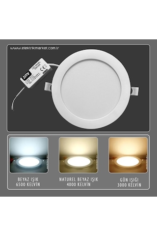 -202 2 Li Set 6w Gömme Led Spot Alüminyum Kasa 3000k Günışığı Slim Yuvarlak Tavan Spotu Beyaz