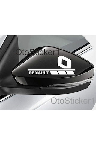 Oto Sticker Renault Ayna 2 Adet Sağ Sol Sticker Araba Etiketi