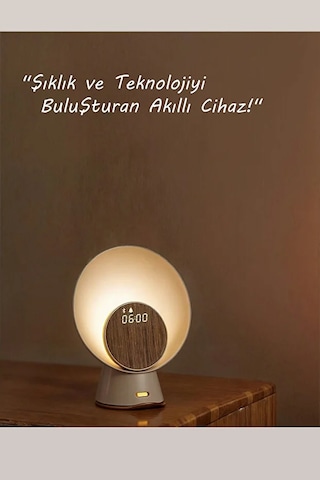 Ay Işığı Gece Işığı Kablosuz Şarj Ses Akıllı Ev Çalar Saat Bluetooth Küçük Hoparlör
