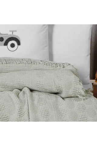 Kanz Bebek Waffle Müslin Nakışlı Pike Knz-021 Bubble Yeşil Bubble Yeşil