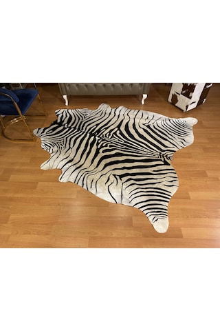 Hakiki Deri Dana Postu Beyaz Zebra Baskılı 190 X 225 Cm - 2261201000049