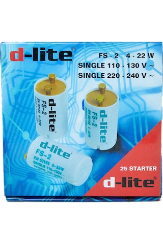 D-Lite 4x22W 130V Tekli 230V Çiftli FS2 Starter
