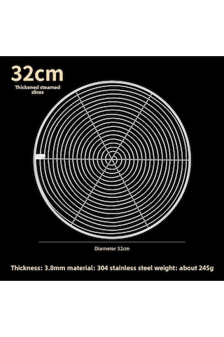 Springsun 304 Paslanmaz Çelik Yemek Grubu Buzağı Tabla - 32cm Kalın, Ev Ve Ticari Kullanıma Uygun, Kolay Temizlenir, Çok Fonksiyonlu Buhar Tablası