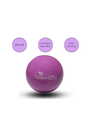 Face Yoga Ball Özel Üretimli 250 Gr Yüz Egzersiz & Masaj Topu Mor Renk