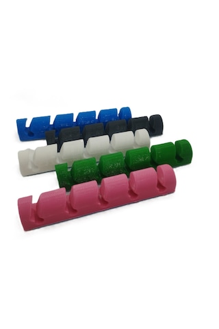 Mottopi Kıvrımlı Kablo Düzenleyici,kablo Tutucu Kablo Masaya Sabitleyici Yapışkanlı Usb Type-c- Beyaz