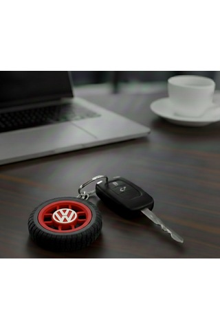 Volkswagen Uyumlu Özel Tasarım Anahtarlık - Premium Hafif Ve Dayanıklı Kırmızı