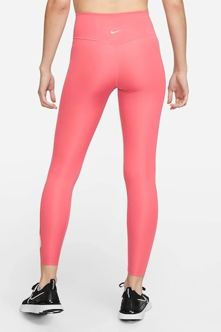 Nike One Dri Fit Big Double Swoosh Leggings 7/8 Toparlayıcı 2 İç Cepli Koyu Pembe Tayt Pembe