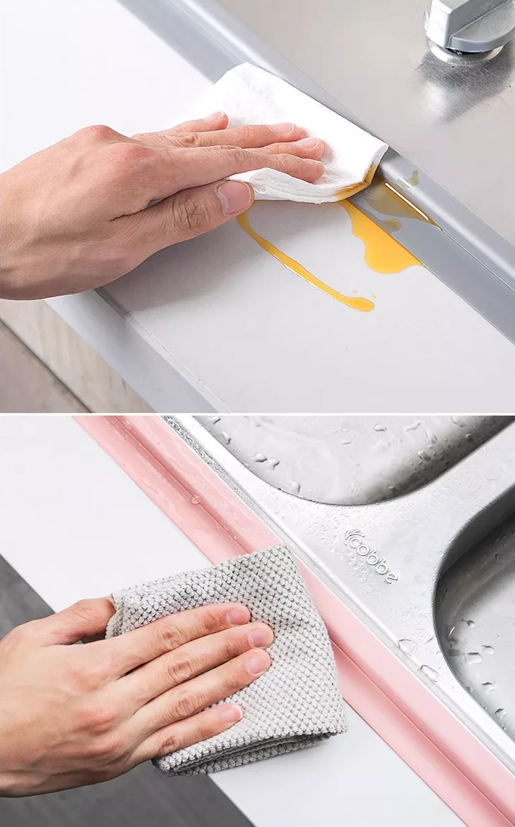 Hazdev Banyo Ve Mutfak İçin Kendinden Yapışkanlı Süpürgelik Kenar Bandı 252646242 Gri