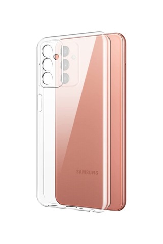 Kvy Samsung Galaxy Uyumlu M13 Kamera Korumalı Süper Silikon Kılıf Şeffaf