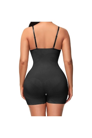Mistirik Larix Model Kadın Tam Boy Tulum Korse Push Up Etkili Basen Toplayıcı Tam Boy Korse Siyah Renk Siyah