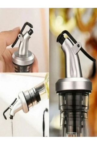 Mucit Home 1 Adet Damlatmaz Kapaklı Şişe Tıpası Sızdırmaz Yağdanlık Ucu Kapağı Tıpası Yağ Şişesi Başlığı Gri