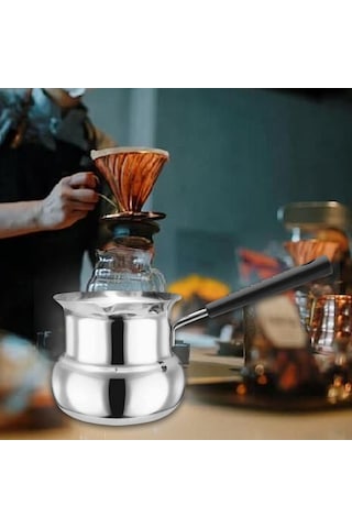 Homyl Kahve Potu Çaydanlık Süt Isıtma Lezzetli Günlük Gümüş