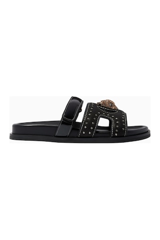 Kurt Geiger Eagle Stud Cut Out Sandaletler, Deri, Çivili Ve Şık Yaz Sandaleti Siyah