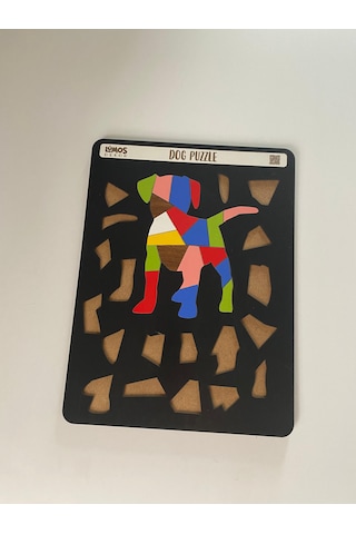 Dog Sevimli Köpek Çocuklara Özel Yapboz Tablo