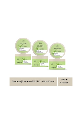 Zeytinyağlı Nemlendirici El Ve Vücut Bakım Kremi 300 Ml X 3 Kavanoz
