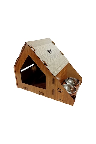 Dekoratif Ahşap Kedi Evi 40 x 40 x 35 CM