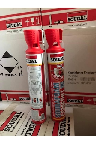 Soudal Soudafoam Comfort Poliüretan Köpük, 750ml, 12'li Koli, Akıllı Tabanca Sistemli