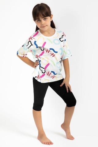 Rolypoly Be You Always Krem Kız Çocuk Kapri Tayt Takım 5274-29205 Krem