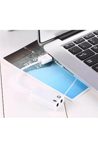 Ancheyn 4505 7.1 Kanallı 3.5MM Mikrofon Çevirici Dönüştürücü Adaptör USB Ses Kartı