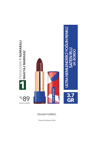 Yves Rocher Ultra Nemlendirici Yoğun Renkli Saten Ruj-09. Bordo-3.8g-79445 09 Bordo