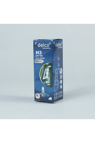 Delco U.s.a H3 24 Volt +%30 Fazla Işık Halogen Ampul Pk22s 10 Adet