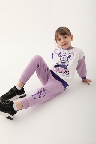 Minnie Mouse Krem Kız Çocuk Eşofman Takımı 5274-41271 Krem