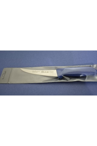 Fibrox Kaymaz Saplı Kıvrık Kasap Kemik Sıyırma Bıçağı 15 Cm Hulusi - Drita Bıçak 25mm X 150mm X 2.5mm 10354.15 Mavi Renk