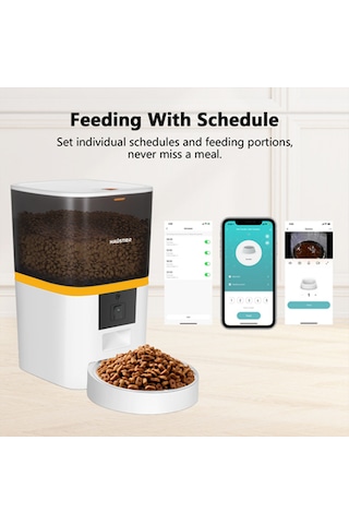 Haustier QQ005 Wifi Kamera Sesle Çağırma 6l Otomatik Mama Kabı 6 L