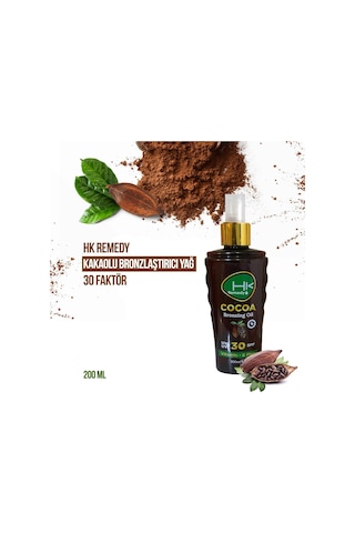 Hk Remedy Sun Kakao Bronzlaştırıcı Yağ SPF30 200 ML