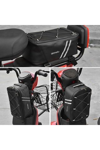 Padalink 7l Ergonomik Bisiklet Bagaj Çantası: Yağmurluklu, Siyah Polyester, Konforlu Seyahat İçin Tasarlanmış Çok Renkli